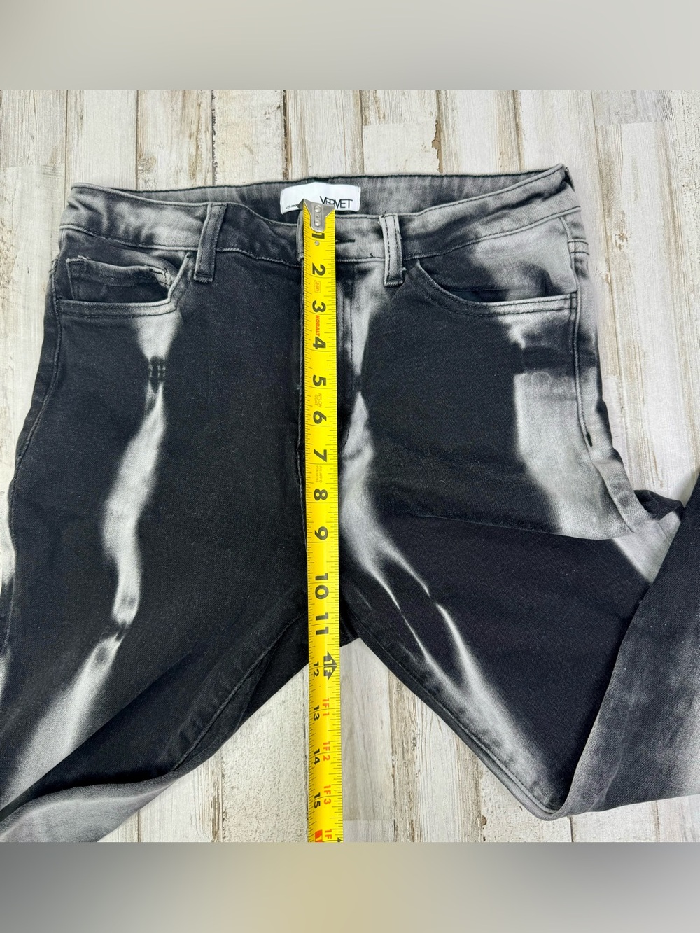Vervet Black/white Skinny Jeans 29 (28x27) High Rise - Picture 7 of 12